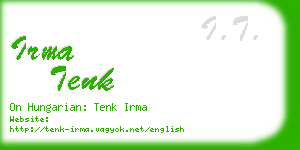 irma tenk business card